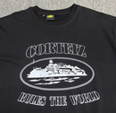 Camisa Corteiz "Rules The World" Preta e branca