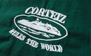 Jaqueta Corteiz gola alta verde militar