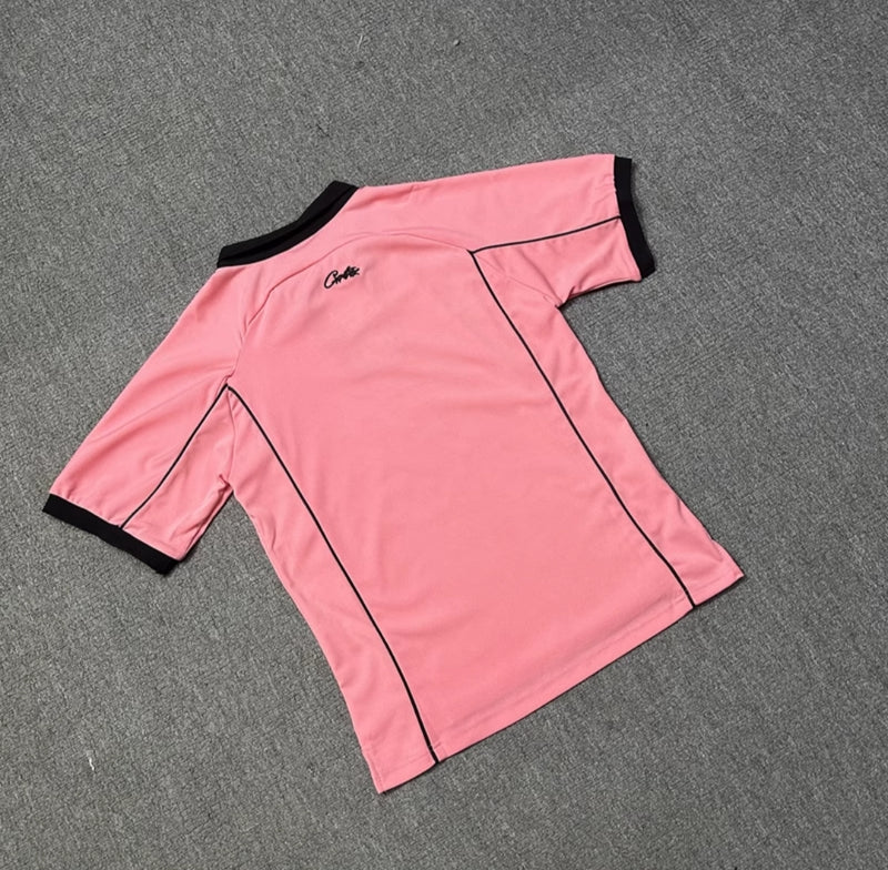 Camisa polo Corteiz edição especial futebol rosa