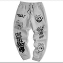 Calça moletom self smile cara x hahaha Streetwear cinza