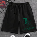 Bermuda moletom Streetwear LA preto e verde