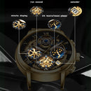 Relógio Masculino LIGE Relógio moda negócios esportes quartzo dourado com preto