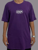 Camiseta chronic roxa "Não nasci herdeiro mas a disposição é de família"