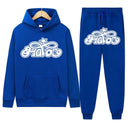 Conjunto unisexz Moda Americana Estilo Street Wear High Street Hip-Hop azul