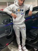 Conjunto moletom Brn Drip Cinza